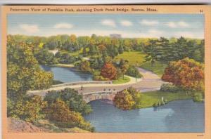 Massachusetts Boston Duck Pond Bridge In Franklin Park