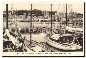 Old Postcard Deauville Beach Fleurie The Basin Yachts