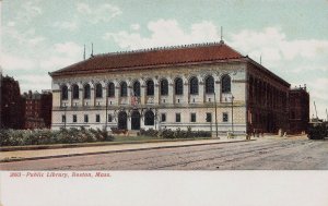 Public Library, Boston, Massachusetts, Very Early Postcard, Unused