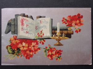 Greeting I HOWEVER FAR, SHALL YET BE NEAR IN LOVING THOUGHTS. c1908 Old Postcard