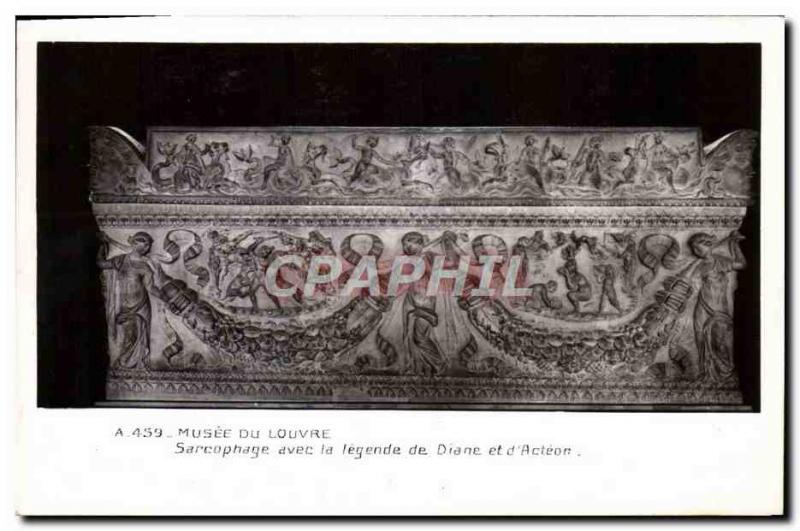 Old Postcard Musee Du Louvre Sarcophagus with the Legend of Diane and D & # 3...