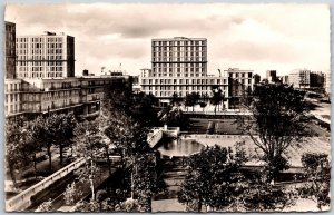 1953 Le Havre - Le Jardin De L'Hotel-De-Ville Real Photo RPPC Posted Postcard