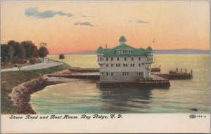 Postcard Shore Road and Boat House Bay Ridge NY