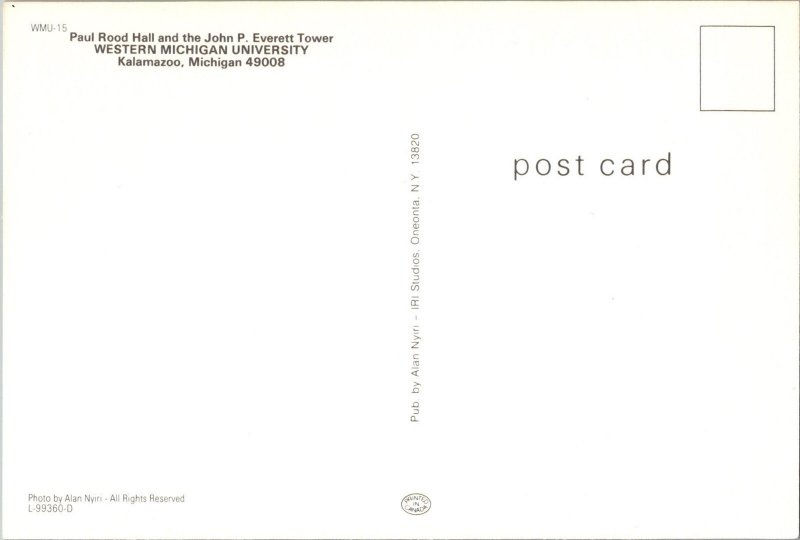 Rood Hall WESTERN MICHIGAN UNIVERSITY Kalamazoo, MI CE13