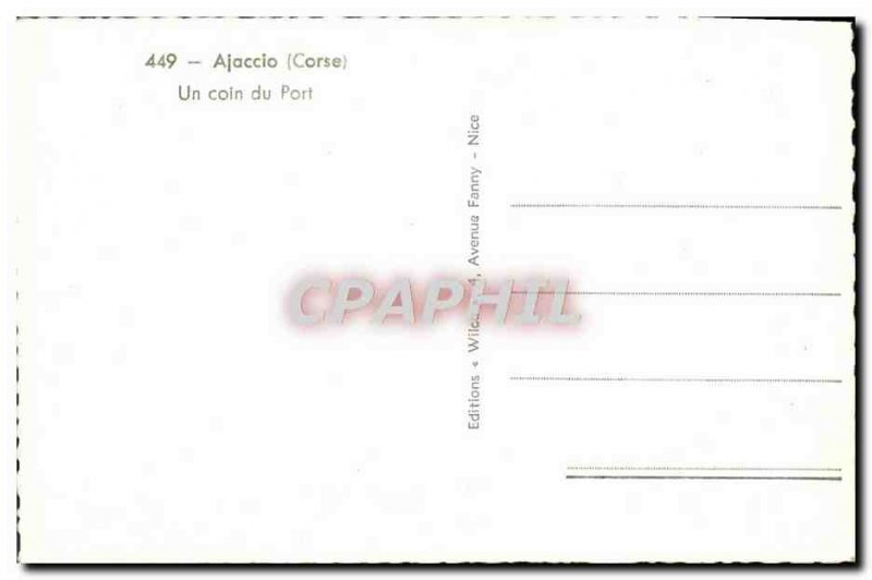 Modern Postcard Ajaccio a corner Yacht Harbor