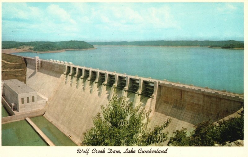 Vintage Postcard Wolf Creek Dam Vacation Center Lake Cumberland Kentucky