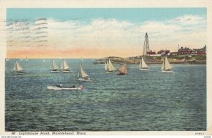 MARBLEHEAD, Massachusetts, 1942; Lighthouse Point, Sailboats
