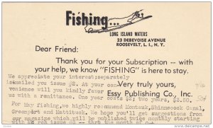 FISHING Magazine , Long Island Waters , ROOSEVELT , L.I. , New York , PU-1952