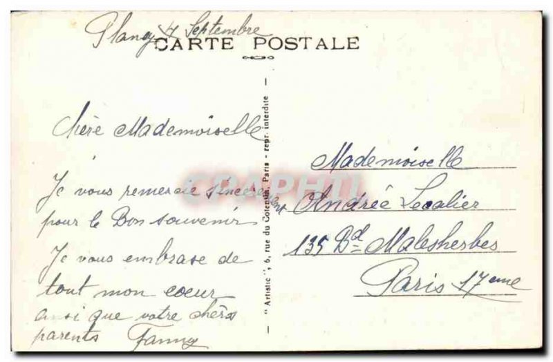 Plancy - L & # 39Aube Picturesque - Flower beds of Chateau Old Postcard