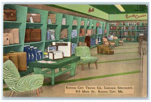 c1940 Kansas City Trunk Co Luggage Specialist Kansas City Missouri MO Postcard