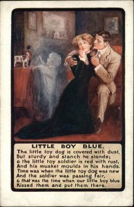 Bamforth Little Boy Blue Couple Remembers Lost Dead Child c1910 Postcard