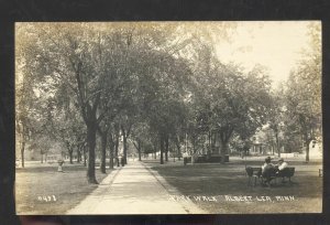 RPPC ALBERT LEA MINNESOTA DOWNTOWN CITY PARK VINTAGE REAL PHOTO POSTCARD