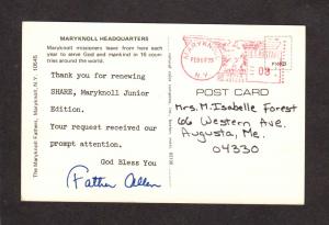 NY Maryknoll Headquarters New York Postcard Ossining Catholic Mission Fathers