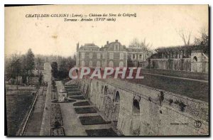 Old Postcard Chatillon Coligny Loiret Coligny Chateau des Arcades Terrace XVI...