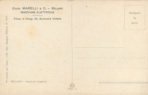 Ercole Marelli & C. Milan Central Station Electric Machines Advertising Postcard 