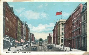 Canada King Street St. John New Brunswick Vintage Postcard 07.12