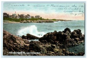 1907 Cape Arundel Point Beach Rocks Kennebunkport Maine ME Antique Postcard  