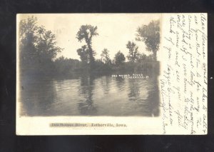 ESTHERVILLE IOWA DES MOINES RIVER VINTAGE POSTCARD REAL PHOTO POSTCARD RPPC