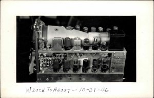 Uvalde TX Cancel Tech Machinery Glass Tubes 1946 Real Photo Postcard