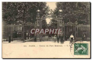 Paris - 8 - Parc Monceau Old Postcard