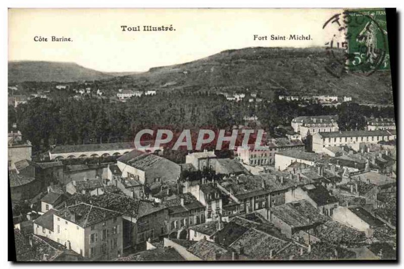 Old Postcard Toul Cote Barine Fort Saint Michel