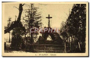 Postcard Old St Ulrich Calvary