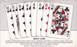 Vintage Arcade Card Men's Card A Dark Complexioned Man