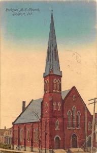 D42/ Rockport Indiana In Postcard 1910 Rockport M.E. Church Building