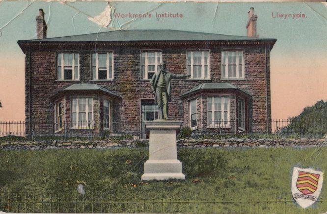 Workmens Institute Working Mens Club Llwynpia Clwyd Welsh Antique Postcard