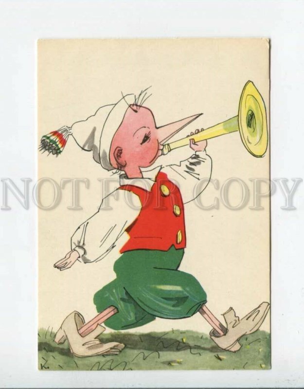 3091683 Fairy tale PINOCCHIO Musician Buratino Old color Russia