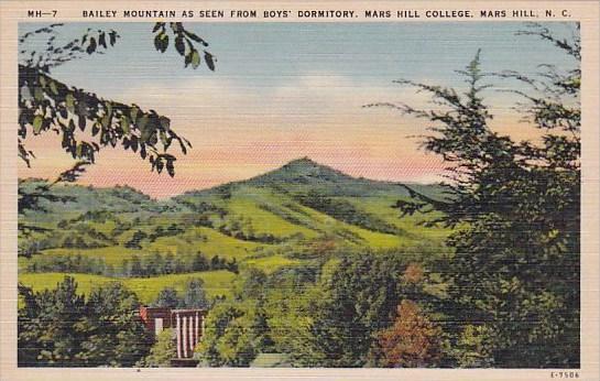 Bailey Mountain as Seen From Boys Dormitory Mars Hill College Mars Hill North...