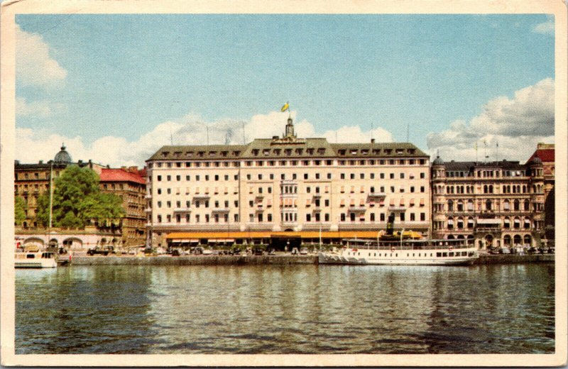 Vtg 1950s Grand Hotel Royal Stockholm Sweden Postcard