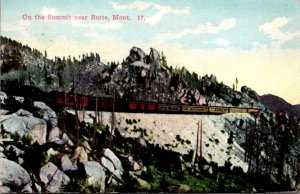 Montana Train On The Summit Near Butte 1912