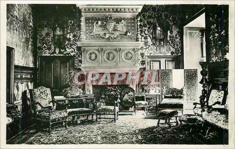Postcard Modern Combourg (I and V) Interieur du Chateau Salon