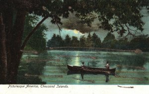 Vintage Postcard 1900's Picturisque America Sunrise View Thousand Islands