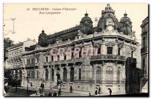 Old Postcard Bank Toulouse Caisse d & # 39Epargne Rue Languedoc