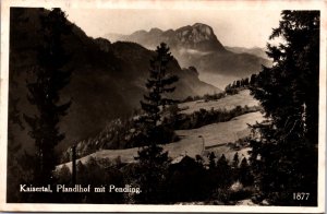 Austria Kaisertal Pfandlhof mit Pendling Tirol Vintage RPPC C036