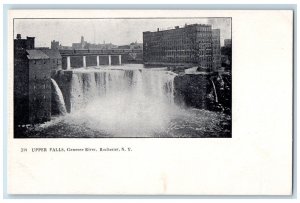 Upper Falls Genesee River Rochester New York NY Antique Unposted Postcard