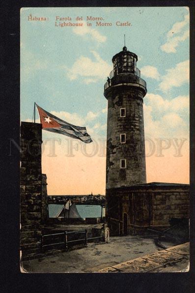 048435 CUBA LIGHTHOUSE in Morro Castle Vintage PC