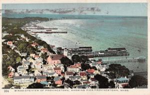 Provincetown Massachusetts Birdseye View Of Coast Antique Postcard K19736