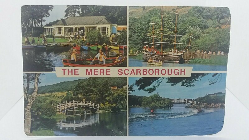 Vintage Multiview Postcard The Mere Scarborough Posted 1978