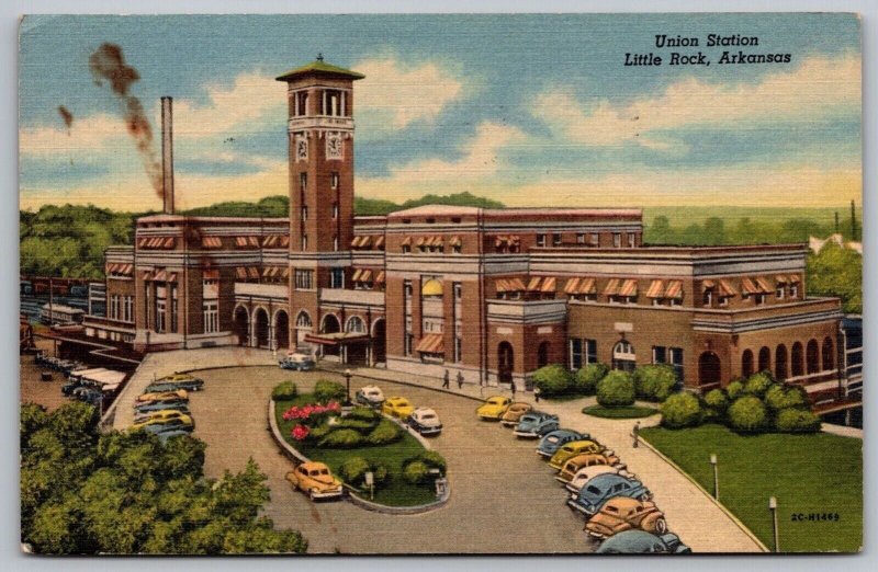 Little Rock Arkansas Union Station City Landmark Linen Cancel WOB
