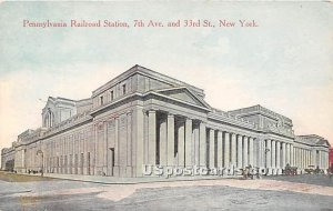 Pennsylvania Railroad Station - New York City Postcards, New York NY Postcard