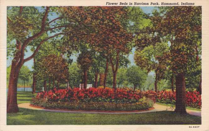 Flower Beds in Harrison Park - Hammond IN, Indiana - Linen