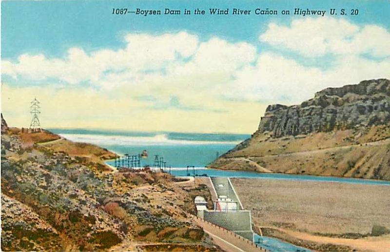 Boysen Dam in the Wind River Canyon Wyoming WY Chrome