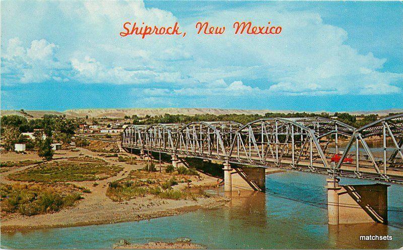 Bridge1950s Shiprock New Mexico Navajo Indian County Petley postcard 9338