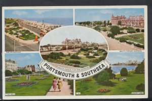 Hampshire Postcard - 60's Portsmouth and Southsea. Posted 1962 - Ref.RS13151