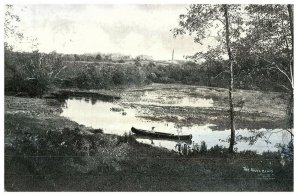 The River Banks w / Canoe Postcard Boston Postcard Co.