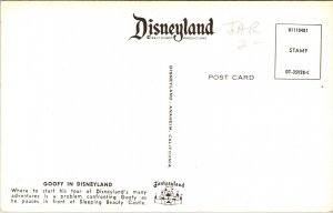 Goofy Disneyland Sleeping Beauty Castle Fantasyland Postcard Anaheim CA Postcard 