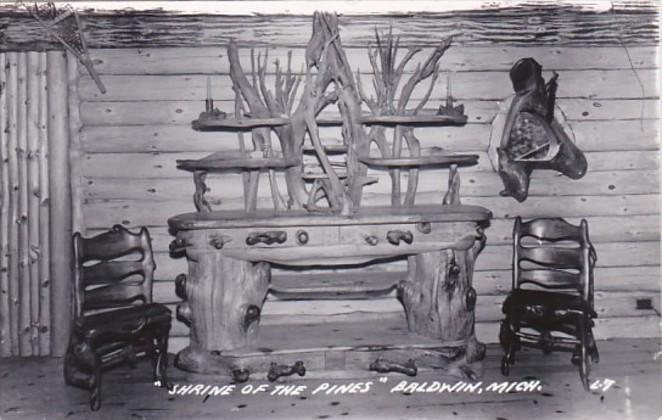 Michigan Baldwin Interior Shrine Of The Pines Real Photo